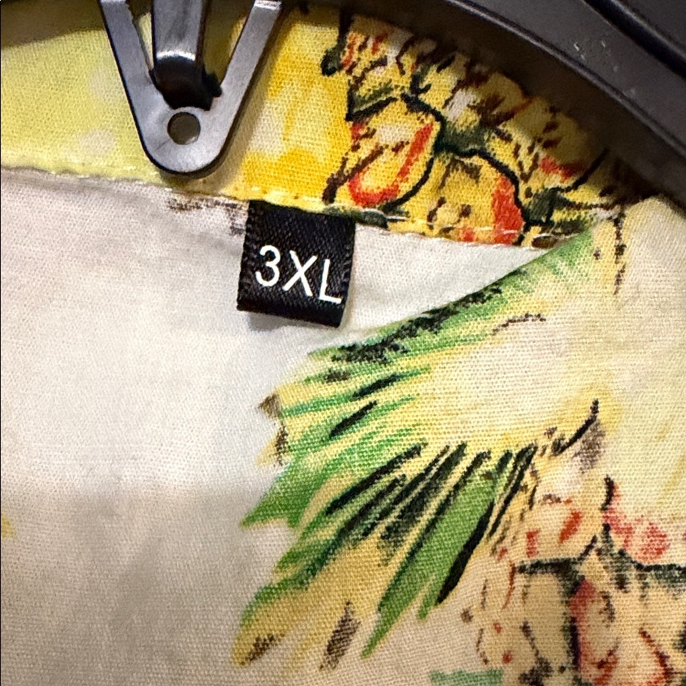 Tropical Pineapple Print Men's Casual Shirt - Picture 4 of 7